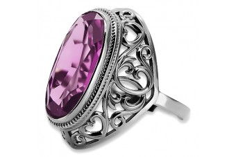 Руска съветска роза 14k 585 злато александрит рубин изумруд сапфир циркон пръстен vrc014