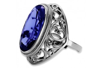 Russe soviétique rose 14k 585 or Alexandrite Rubis Émeraude Saphir Zircon bague vrc014