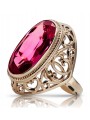 Russische sowjetische Rose 14k 585 Gold Alexandrit Rubin Smaragd Saphir Zirkon Ring vrc084