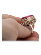 Russische sowjetische Rose 14k 585 Gold Alexandrit Rubin Smaragd Saphir Zirkon Ring vrc084