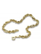 Italienisches 14k 585 Gelbgold Corda Figaro Kette cb004y