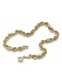 Italienisches 14k 585 Gelbgold Corda Figaro Kette cb004y