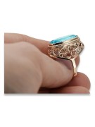 Russische sowjetische Rose 14k 585 Gold Alexandrit Rubin Smaragd Saphir Zirkon Ring vrc084