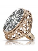 Russische sowjetische Rose 14k 585 Gold Alexandrit Rubin Smaragd Saphir Zirkon Ring vrc084