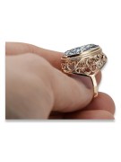 Russische sowjetische Rose 14k 585 Gold Alexandrit Rubin Smaragd Saphir Zirkon Ring vrc084