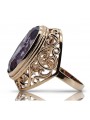 Russische sowjetische Rose 14 Karat 585 Gold Alexandrit Rubin Smaragd Saphir Zirkon Ring vrc014