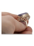 Russische sowjetische Rose 14 Karat 585 Gold Alexandrit Rubin Smaragd Saphir Zirkon Ring vrc014