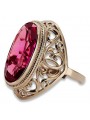 Russische sowjetische Rose 14k 585 Gold Alexandrit Rubin Smaragd Saphir Zirkon Ring vrc014