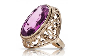 Exquisiter Amethyst im 14 Karat Original Vintage-Roségold  vrc184