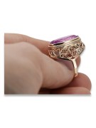 Russe soviétique rose 14k 585 or Alexandrite Rubis Émeraude Saphir Zircon bague vrc014