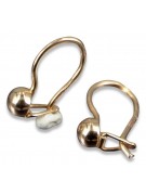 "Boucles d'oreilles vintage sans pierres en or rose 14 carats 585 authentique" ven296