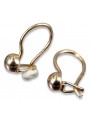 "Authentic Vintage Rose Gold 14K Ball Earrings, No Stones" ven296