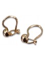 "Boucles d'oreilles vintage sans pierres en or rose 14 carats 585 authentique" ven296