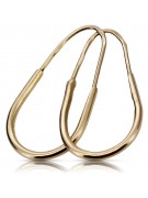 "Classic Vintage 14K Rose Gold Hoops without Stones" ven103