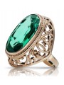 Russian Soviet rose 14k 585 gold Alexandrite Ruby Emerald Sapphire Zircon ring  vrc014