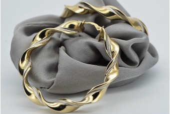 Boucles d'oreilles en or ★ https://zlotychlopak.pl/fr/ ★ Échantillon d'or 585 333 Prix bas !