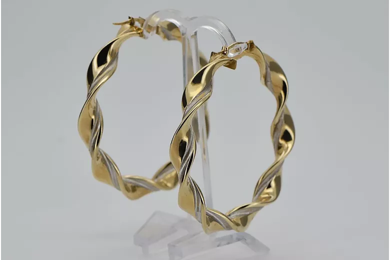 Boucles d'oreilles en or ★ https://zlotychlopak.pl/fr/ ★ Échantillon d'or 585 333 Prix bas !