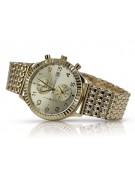 ceas de aur de damă cu brățară unisex 14k 585 Geneve mw007y&mbw013y-f