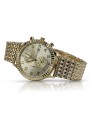 Дамски златен часовник с гривна унисекс 14k 585 Geneve mw007y&mbw013y-f