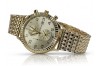 Дамски златен часовник с гривна унисекс 14k 585 Geneve mw007y&mbw013y-f