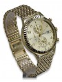 Złoty zegarek z bransoletą damski unisex 14k 585 Geneve mw007y&mbw013y-f