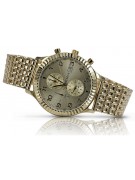 ceas de aur de damă cu brățară unisex 14k 585 Geneve mw007y&mbw013y-f