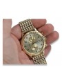 Złoty zegarek z bransoletą damski unisex 14k 585 Geneve mw007y&mbw013y-f