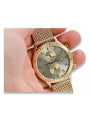 Дамски златен часовник с унисекс гривна 14k 585 Geneve mw007y&mbw014y-f