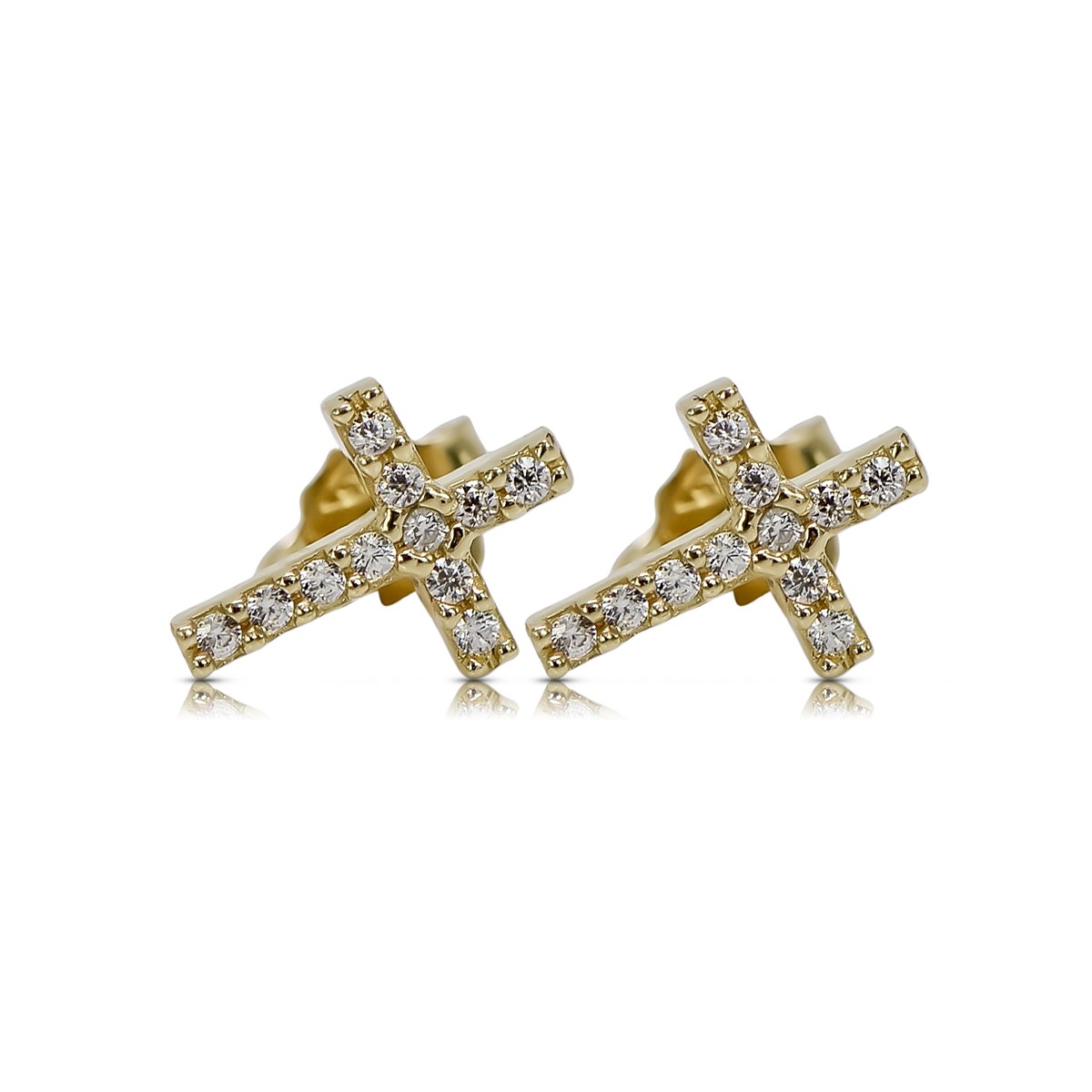 Boucles d’oreilles en or zlotychlopak.pl ★ Échantillon d’or ★ 585 333 Prix bas!