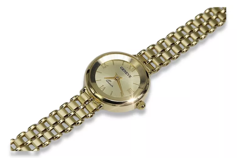 Reloj italiano amarillo 14k oro 585 lady Geneve lw083y