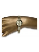 Galben italian 14k de aur 585 doamnă Geneve ceas lw083y