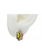 "Stunning 14K Rose Pink Gold Peridot Earrings, Original Vintage vec141" Vintage