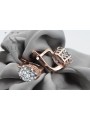 "Original Vintage Russian Soviet 14K Rose Gold Zircon Earrings vec003" style