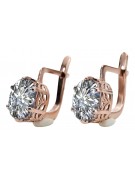 "Original Vintage Russian Soviet 14K Rose Gold Zircon Earrings vec003" style