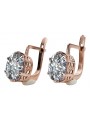 "Original Vintage Russian Soviet 14K Rose Gold Zircon Earrings vec003" style