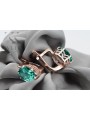 Original Vintage Emerald Earrings in 14K Rose Gold vec003