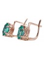 Original Vintage Emerald Earrings in 14K Rose Gold vec003