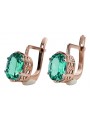 Original Vintage Emerald Earrings in 14K Rose Gold vec003