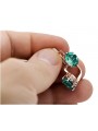 Original Vintage Emerald Earrings in 14K Rose Gold vec003