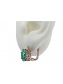 Original Vintage Emerald Earrings in 14K Rose Gold vec003