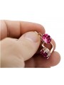 "Ornements d'Oreilles vec003 Vintage Russe Soviétique, Rubis en Or Rose 14 carats d'Origine" style