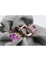 Genuine Vintage 14K Rose Gold Amethyst Earrings, Exquisite Russian Soviet Craftsmanship vec003