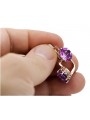 Vintage Russisch-Sowjetische 14K Roségold Amethyst Ohrringe vec003