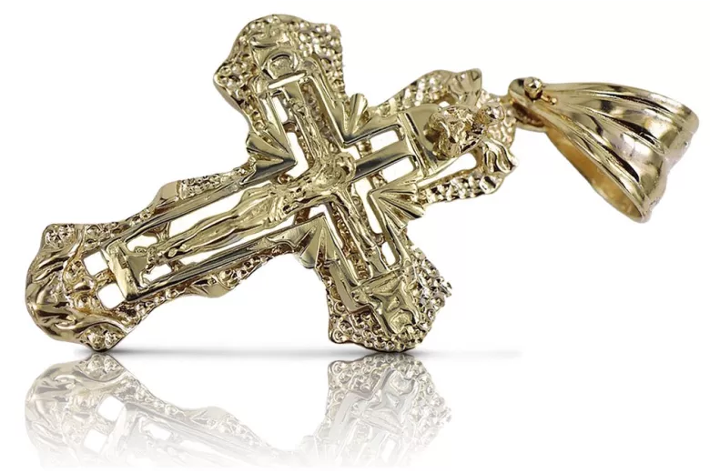 Gold Orthodox Cross ★ russiangold.com ★ Gold 585 333 Low price