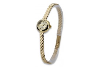 Jaune or 14 carats 585 lady Geveve montre lw084y