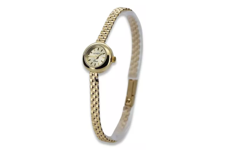 Yellow 14k gold 585 lady Geveve watch lw084y