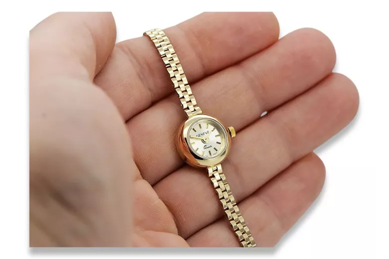 Yellow 14k gold 585 lady Geveve watch lw084y