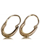 "Timeless 14K 585 Rose Gold Vintage Hoop Earrings, No Stones Included" ven095