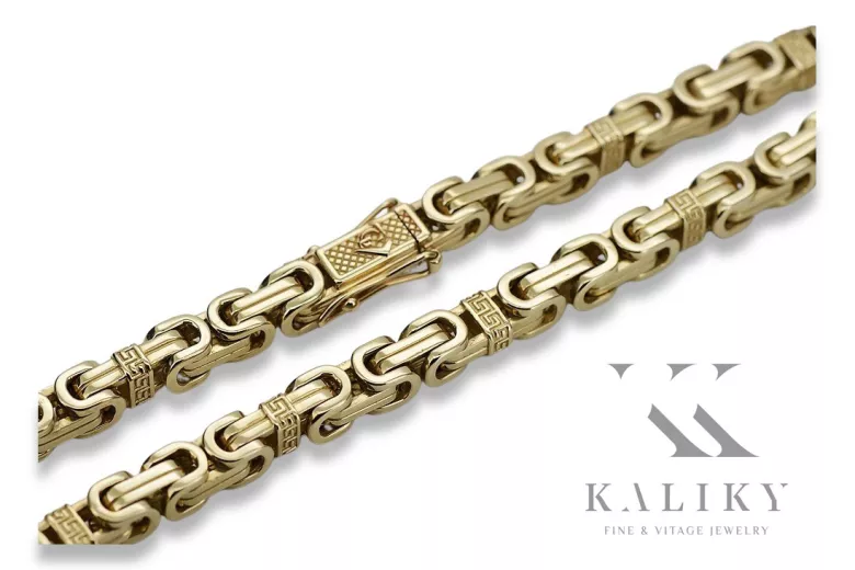 Or jaune 14k Chaîne bizantine ★ russiangold.com ★ Gold 585 333 Prix bas