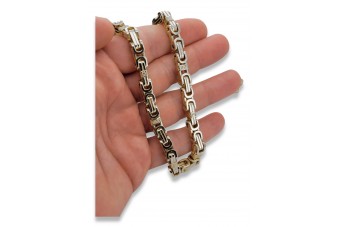 Кралска византийска златна верига 14k 585 масив